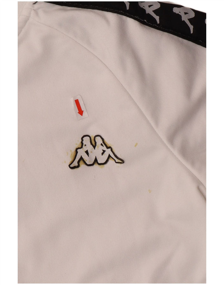 Jachetă de top pentru trening grafic KAPPA pentru fete 11-12 ani mic alb