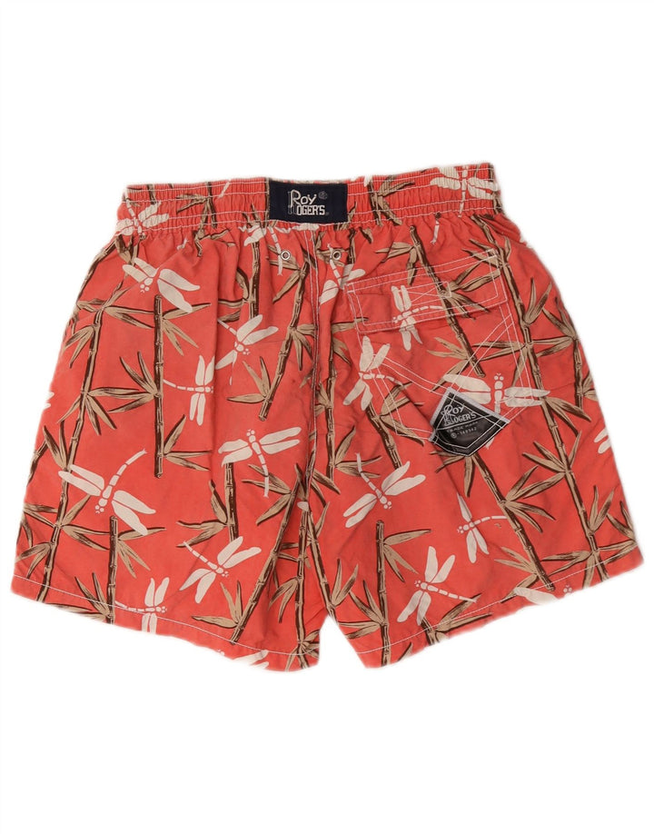 Pantaloni scurți de înot Roy Rogers pentru bărbați, nailon, floral, roșu mediu