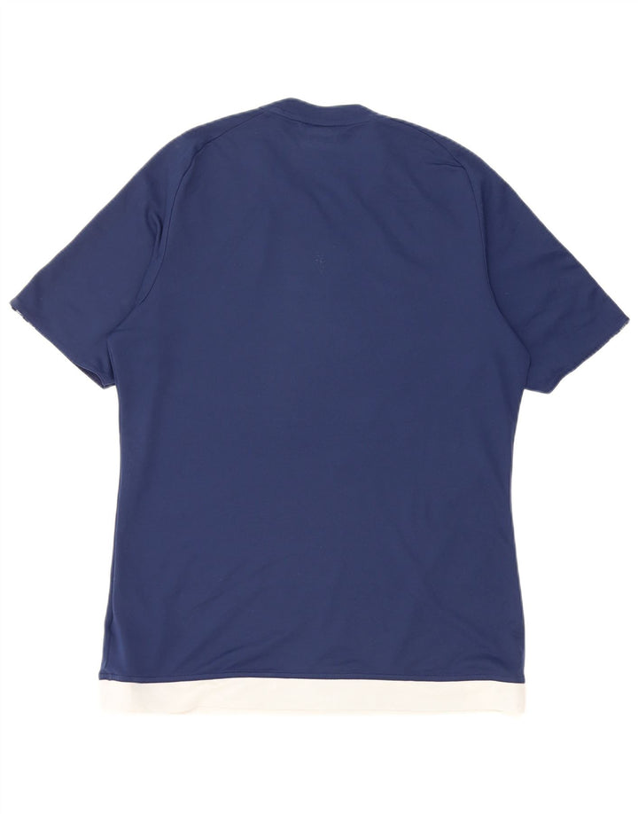 Tricou Adidas Climalite pentru bărbați Top Mediu Bleumarin Poliester Colorblock