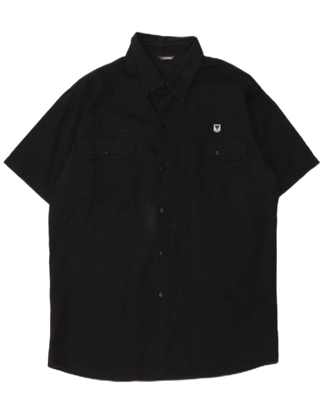 Cămașă cu mânecă scurtă Dainese pentru bărbați, bumbac negru mare
