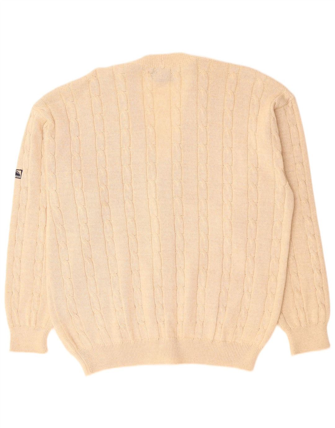 Pulover cardigan pentru bărbați NAVIGARE XL Lână merinos cu pete bej