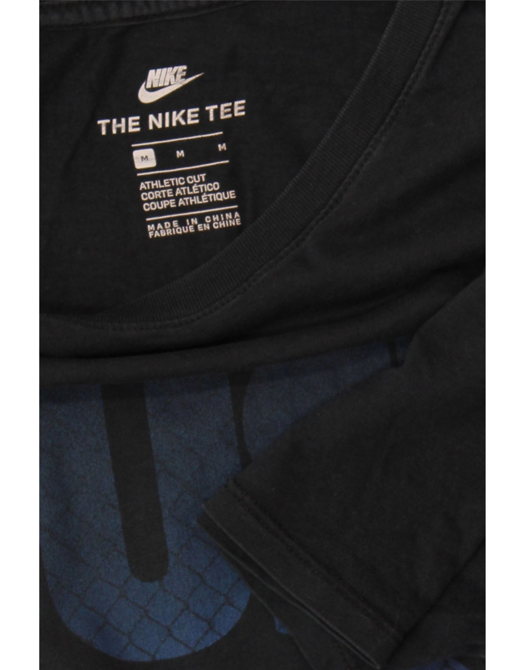 NIKE Mens Athletic Cut Graphic T-Shirt Top Medium Black Cotton Vintage Nike and Second-Hand Nike from Messina Hembry 