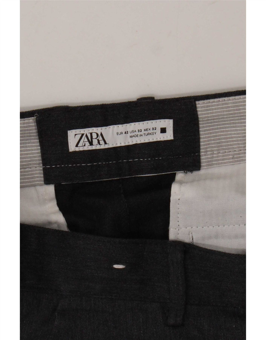 Pantaloni chino slim pentru bărbați Zara EU 42 Large W32 L32 Gri