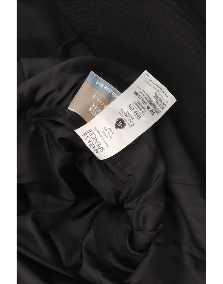 Marks & Spencer jachetă pentru bărbați cu 2 nasturi, UK 46 XL, lână neagră