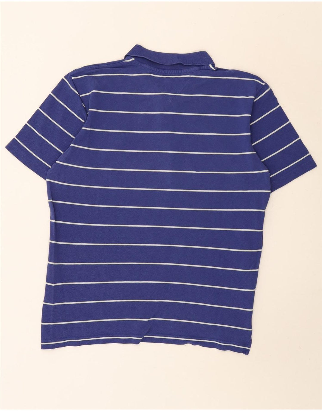 Tricou polo Tommy Hilfiger pentru bărbați, bumbac cu dungi albastre medii
