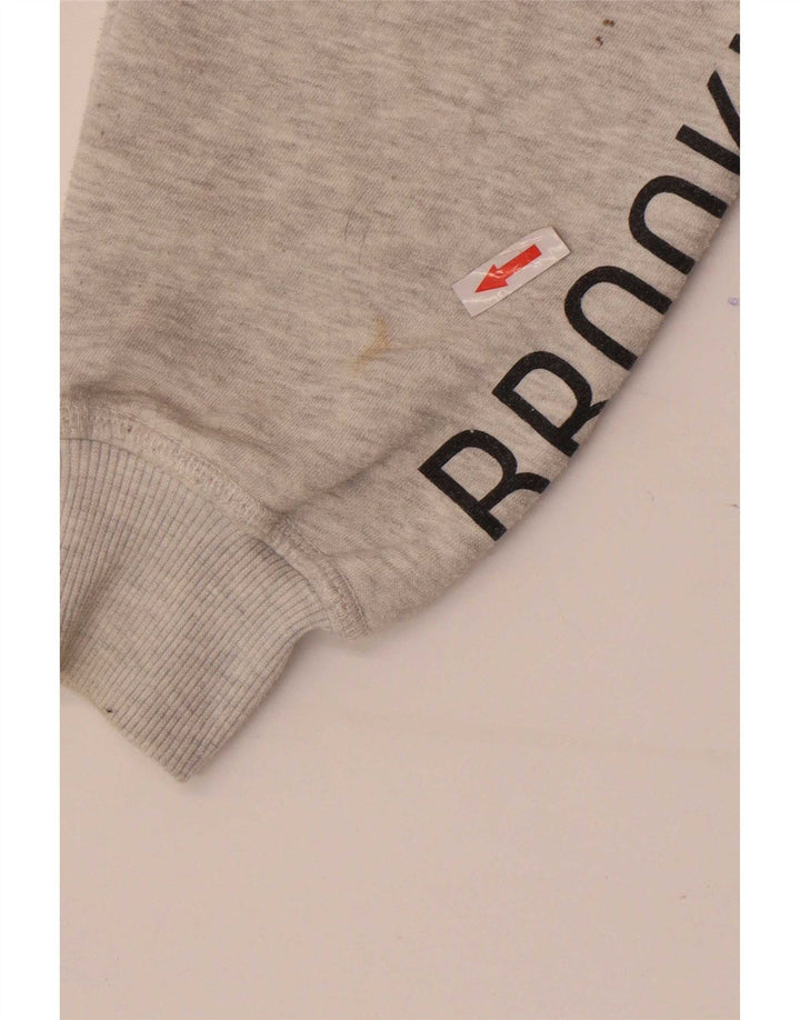 Pulover pentru femei Pull & Bear Crop Graphic Zip Hoodie UK 10 Mic Gri Pete