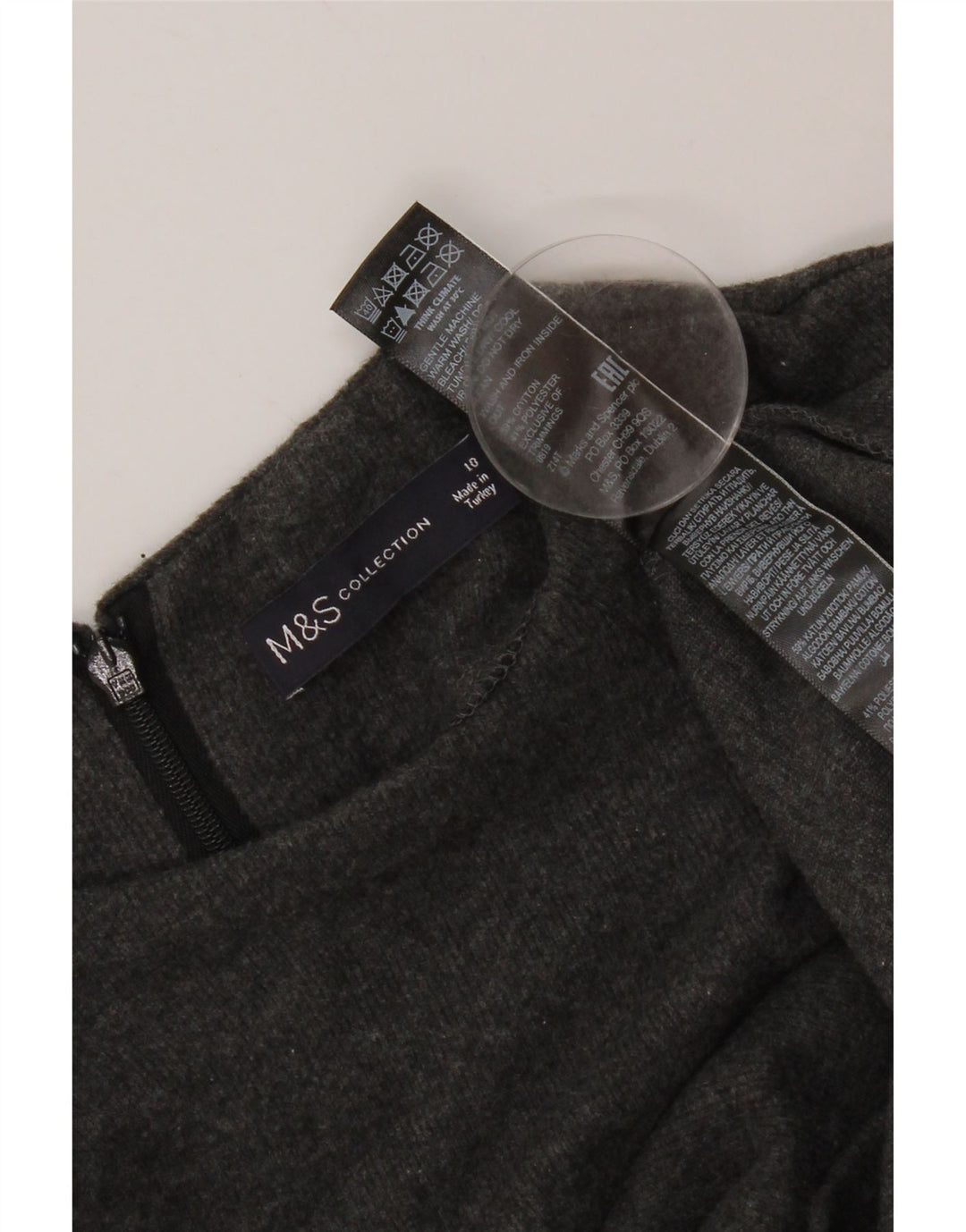 Rochie cu pulover pentru femei Marks & Spencer UK 10 mic bumbac gri