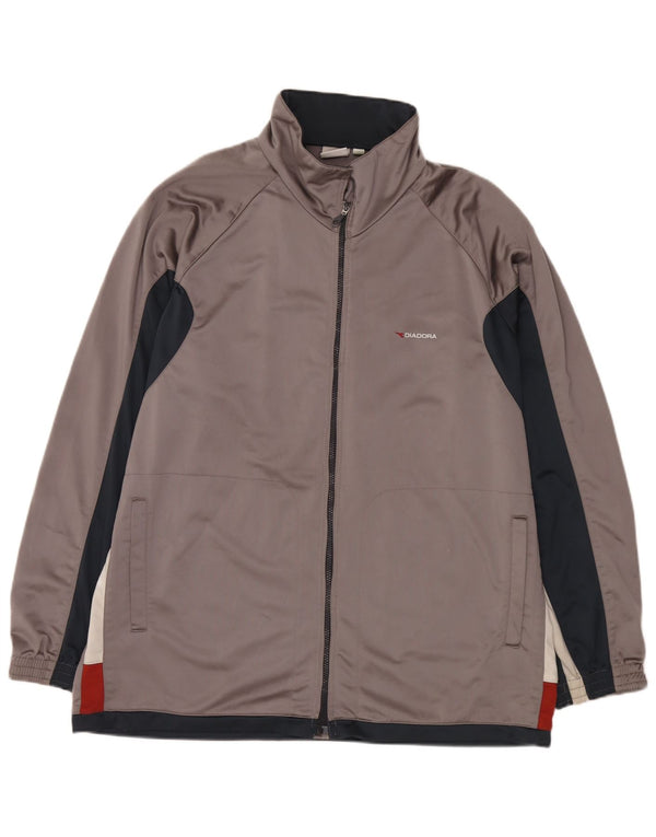 Jachetă de trening pentru bărbați Diadora UK 48 2XL Gri poliester color bloc