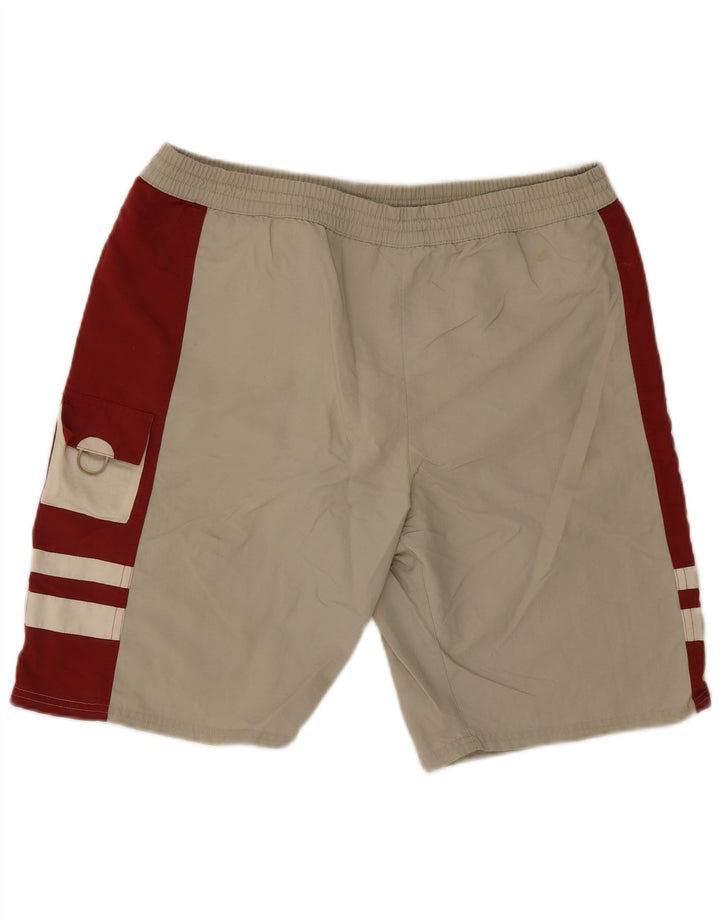 Pantaloni scurți sport grafic Fila pentru bărbați, verde mediu, color block