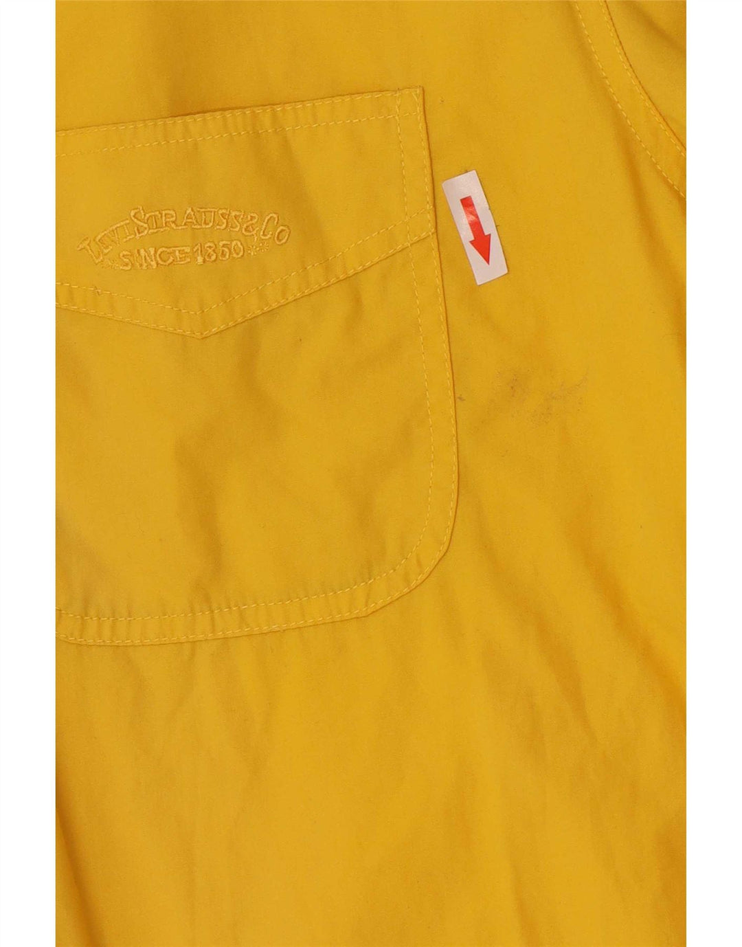 Cămașă cu mânecă scurtă Levi's pentru bărbați, bumbac galben mare