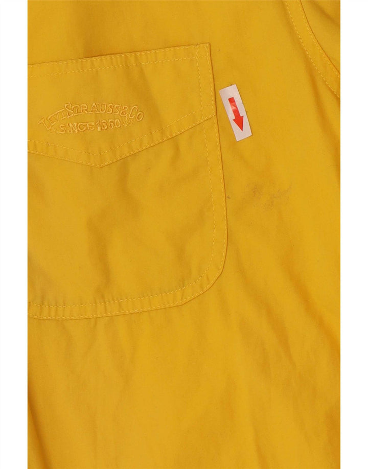 Cămașă cu mânecă scurtă Levi's pentru bărbați, bumbac galben mare