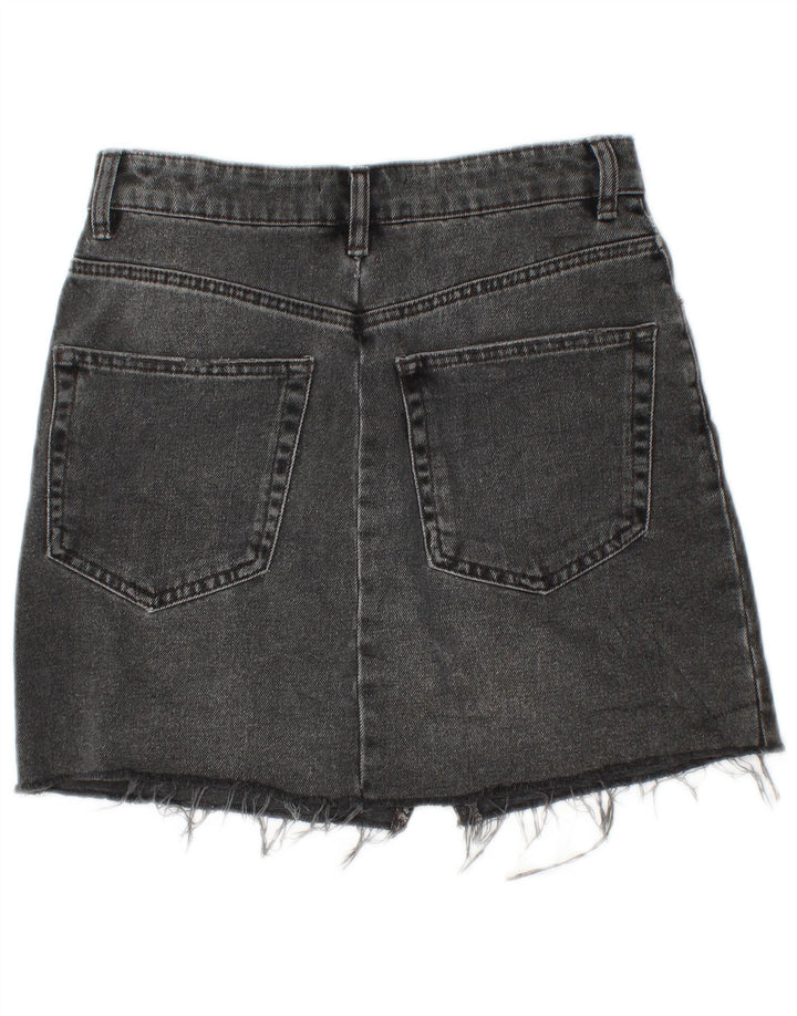 Fusta Mini Denim Zara Femei Small W26 Bumbac Negru
