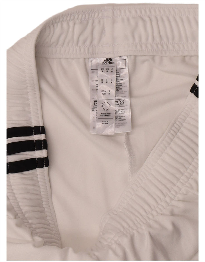 Pantaloni scurți sport pentru bărbați Adidas Manchester United, poliester alb mediu