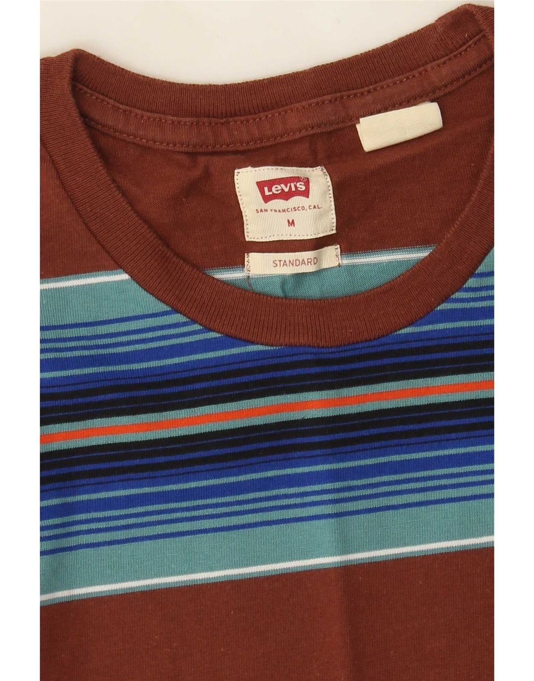 Tricou Levi's Standard Fit pentru bărbați Top cu dungi maro mediu