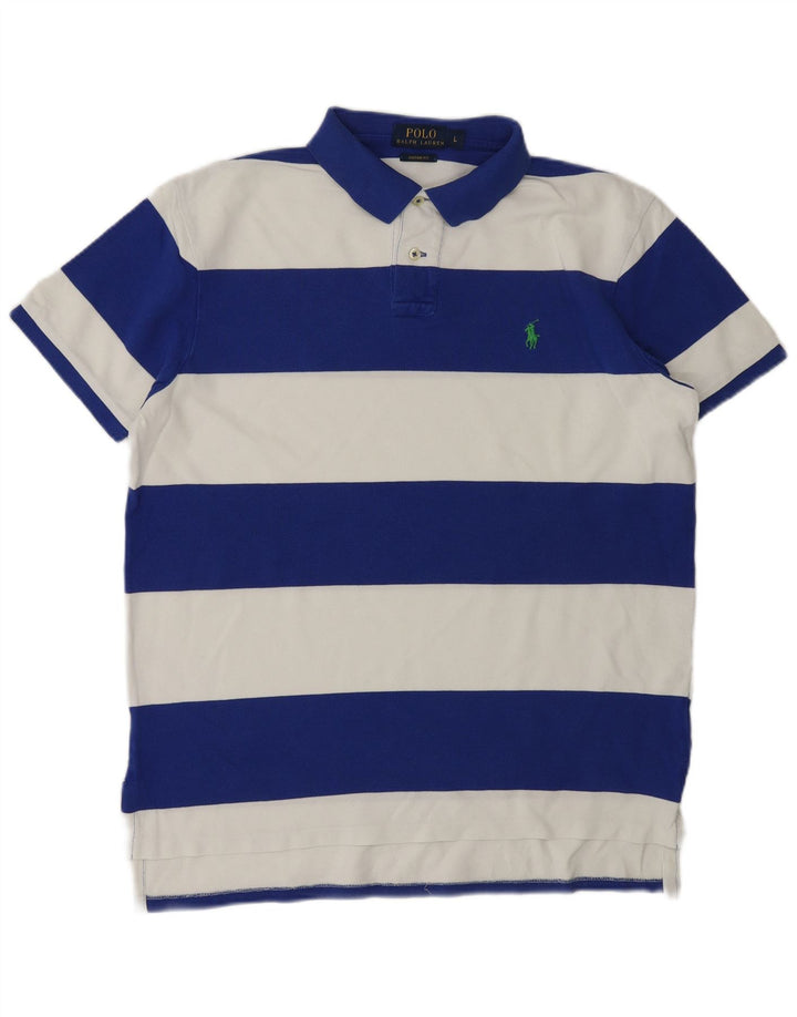 POLO RALPH LAUREN Tricou polo personalizat pentru bărbați, cu dungi mari, albastre