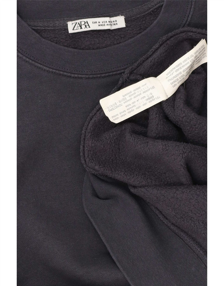 Pulover pentru bărbați Zara Pulover Medium Bleumarin Bumbac