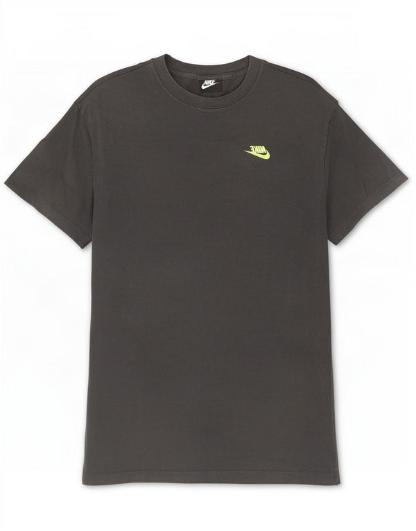 Tricou grafic Nike pentru bărbați Top din bumbac gri mediu