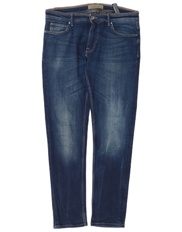 Blugi skinny pentru bărbați Zara EU 44 Large W34 L32 Blue Bumbac