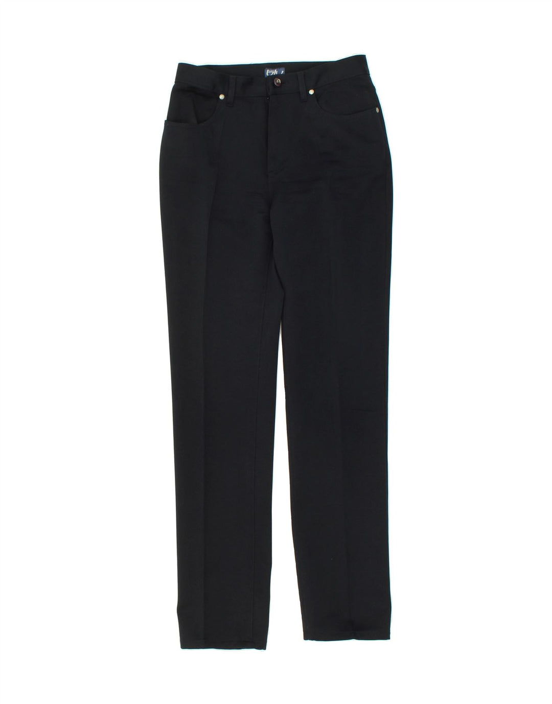 BYBLOS Womens Slim Casual Trousers W29 L32  Black Polyester Vintage Byblos and Second-Hand Byblos from Messina Hembry 