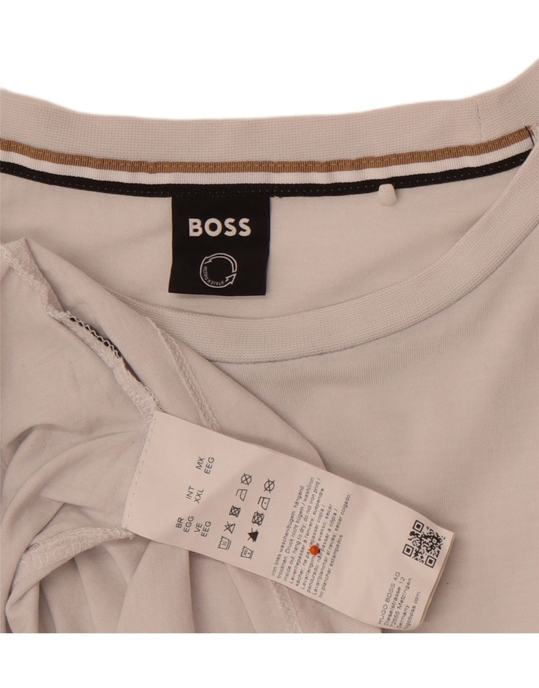 HUGO BOSS Mens T-Shirt Top 2XL White Cotton Vintage Hugo Boss and Second-Hand Hugo Boss from Messina Hembry 