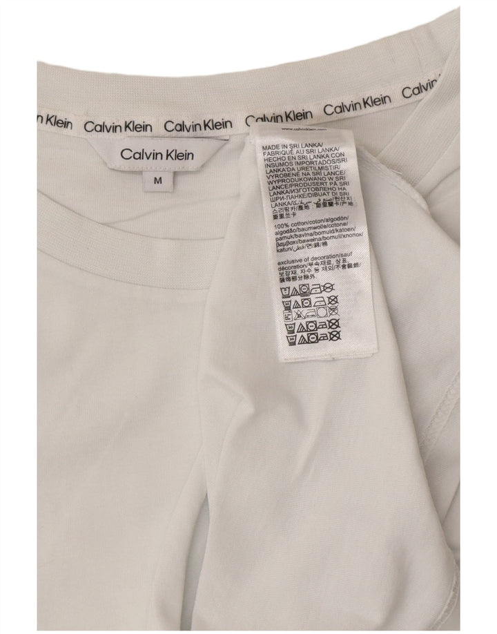 Tricou grafic CALVIN KLEIN pentru bărbați Top mediu din bumbac alb