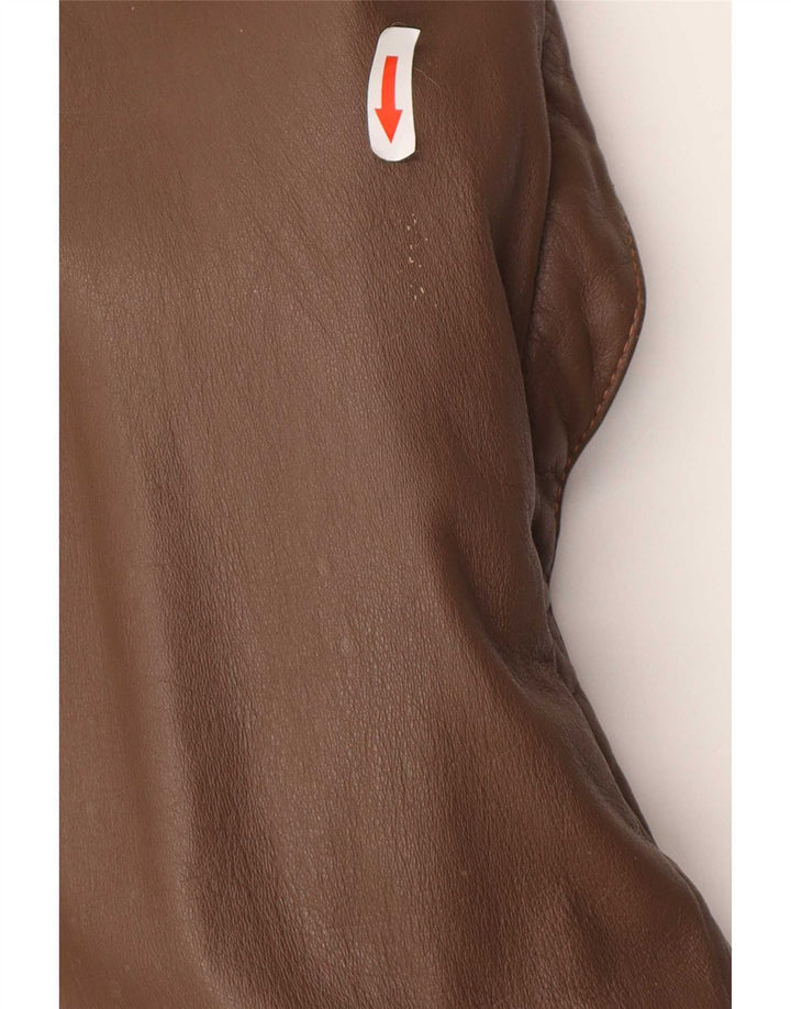 Jachetă militară din piele vintage pentru bărbați IT 52 XL maro