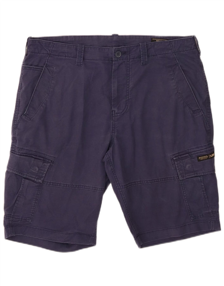 Pantaloni scurți cargo Superdry pentru bărbați W36, mari, albastru, bumbac