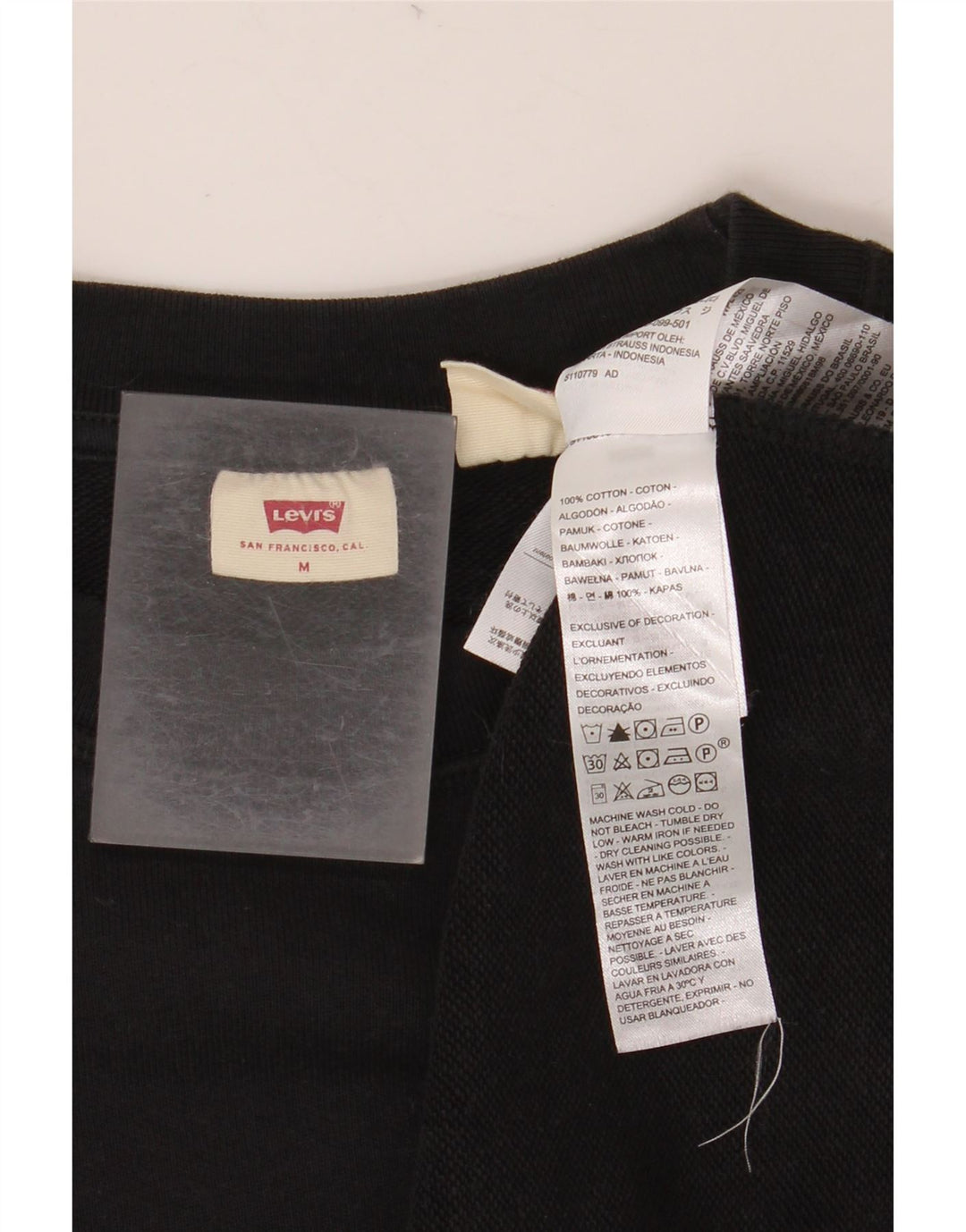 Pulover pentru damă LEVI'S, UK 14, bumbac mediu negru