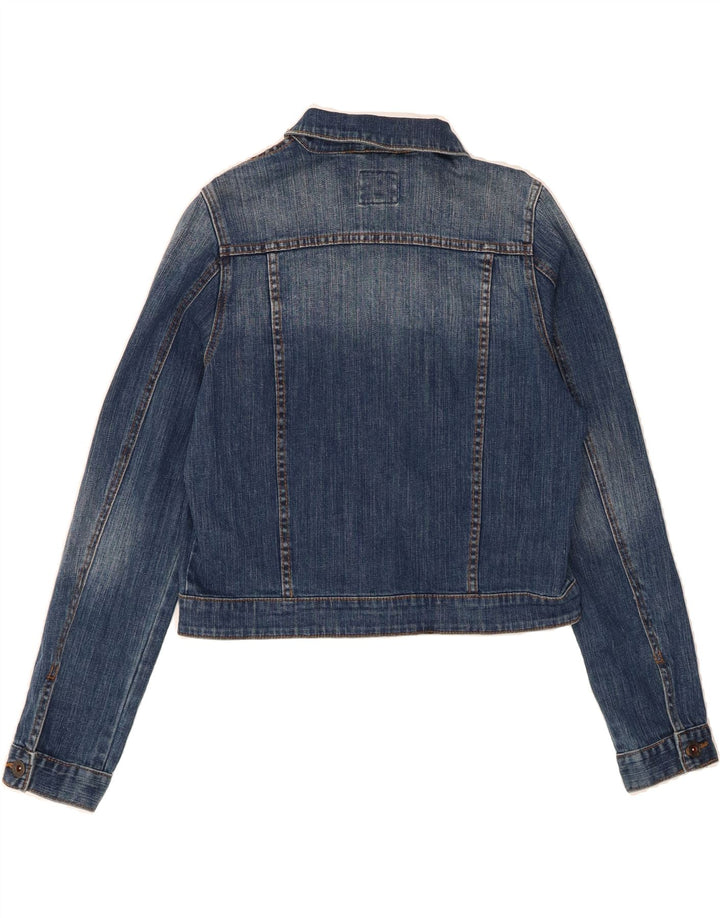 FAT FACE Womens Crop Denim Jacket UK 14 Medium Blue Cotton Vintage Fat Face and Second-Hand Fat Face from Messina Hembry 
