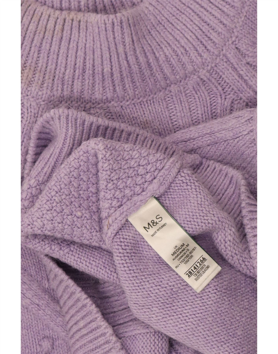 Pulover cu gât țestoasă pentru femei Marks & Spencer UK 14 Mov mediu