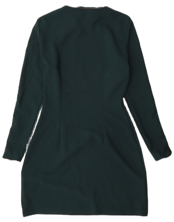 Rochie teacă cu mânecă lungă pentru femei Zara UK 10 Poliester verde mic