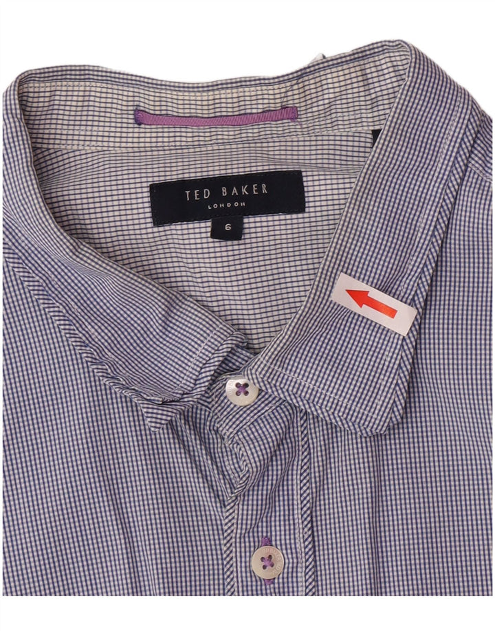 Cămașă pentru bărbați Ted Baker Mărimea 6 2XL Bleumarin Check
