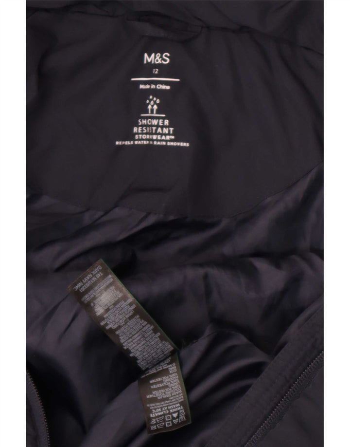 Jachetă căptușită cu glugă pentru femei Marks & Spencer UK 12 Medium Bleumarin