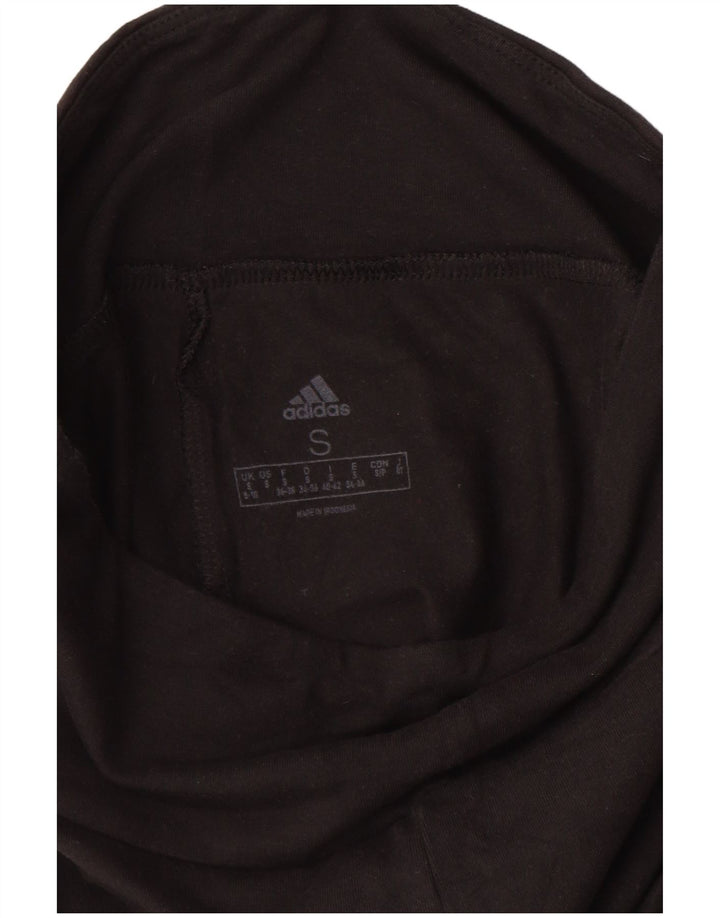 Leggings grafic Adidas pentru femei UK 8/10 Small Black