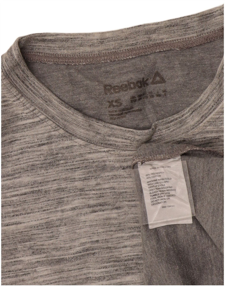 Top pentru femei Reebok cu mânecă lungă UK 6 XS poliester cu pături gri