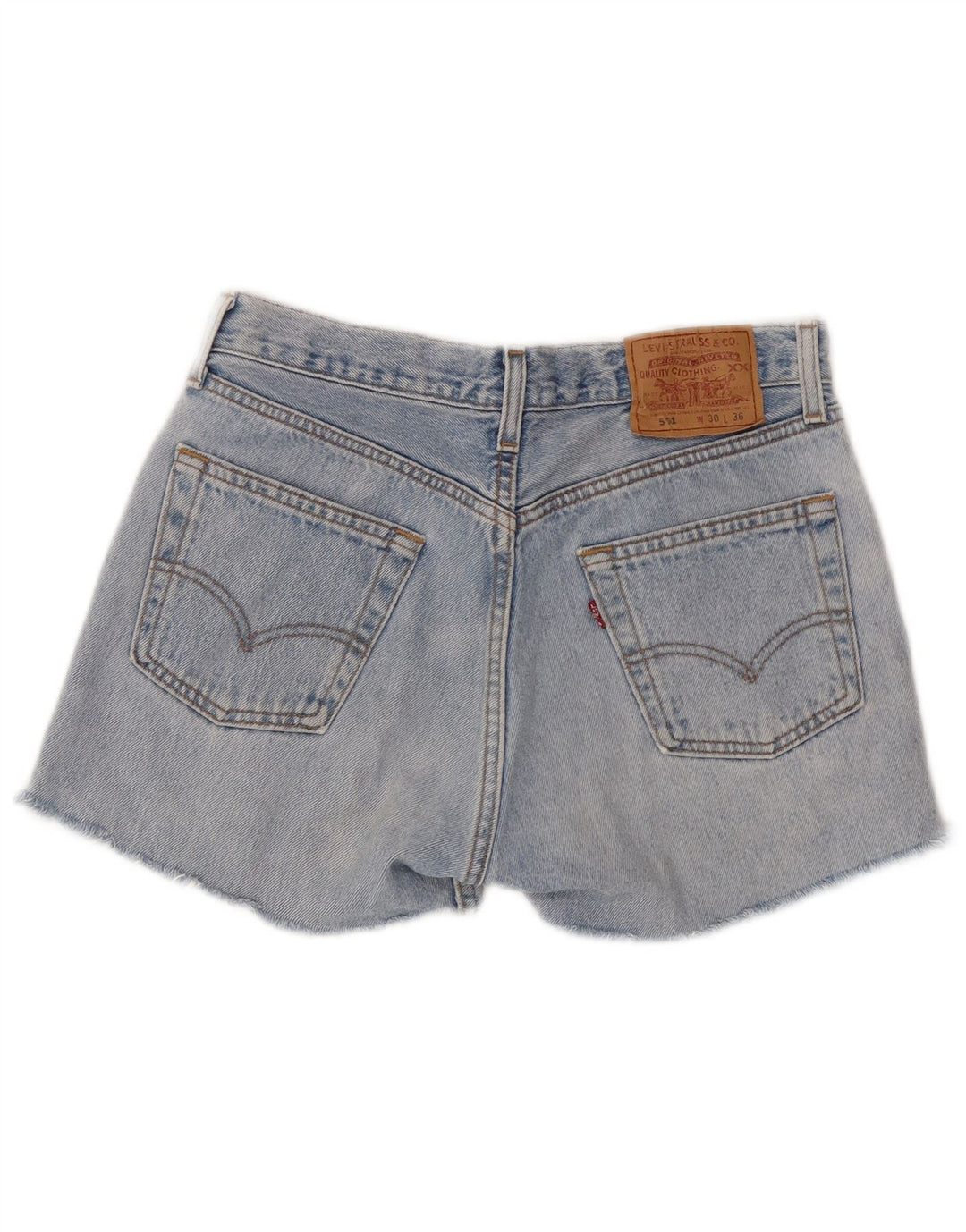 Pantaloni scurți din denim cu talie înaltă Levi's 501 W30 Medium Blue