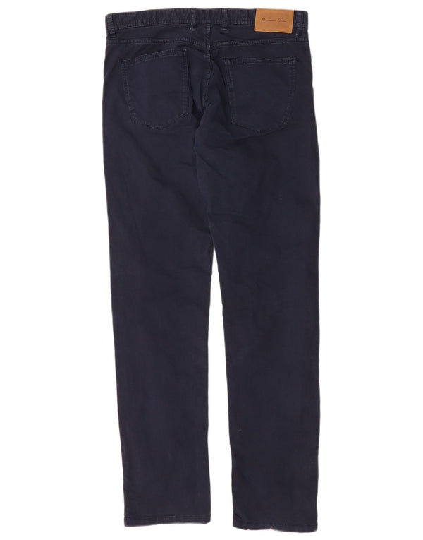 Massimo Dutti Pantaloni casual Slim Fit pentru bărbați EU 42 Large W32 L32 Bleumarin