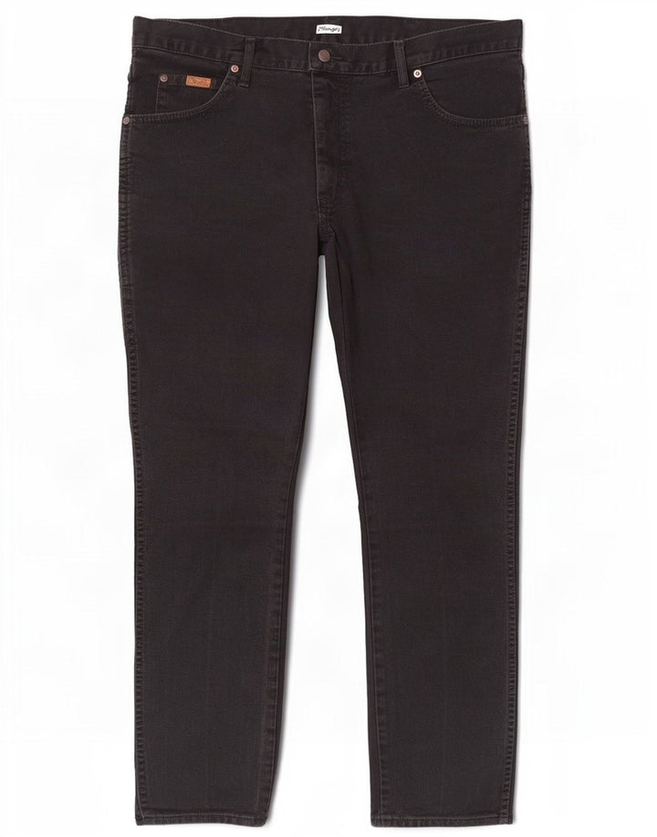 Blugi drepte pentru bărbați Wrangler Texas W35 L30 bumbac negru