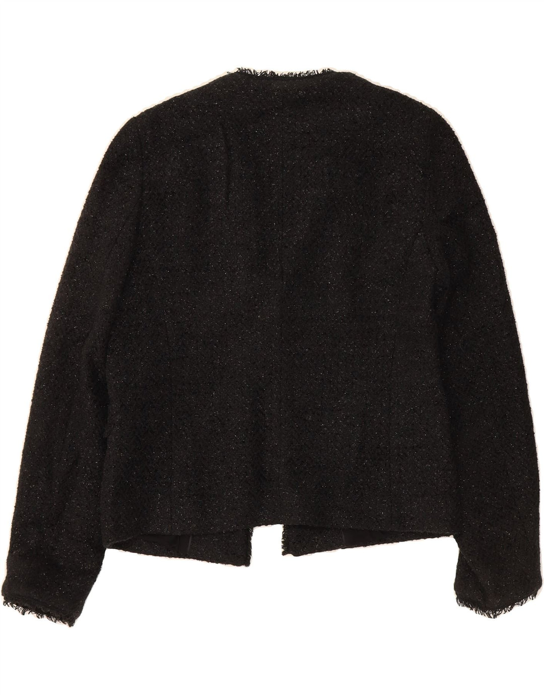 MASSIMO DUTTI Womens Open Blazer Jacket EU 40 Medium Black Wool Vintage Massimo Dutti and Second-Hand Massimo Dutti from Messina Hembry 