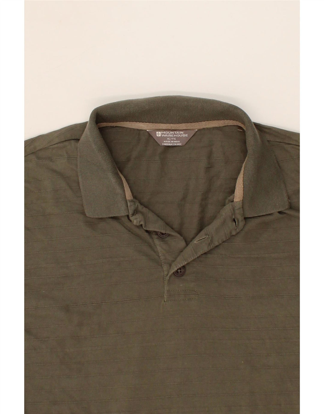 MOUNTAIN WAREHOUSE Mens Polo Shirt XL Khaki Cotton Vintage Mountain Warehouse and Second-Hand Mountain Warehouse from Messina Hembry 