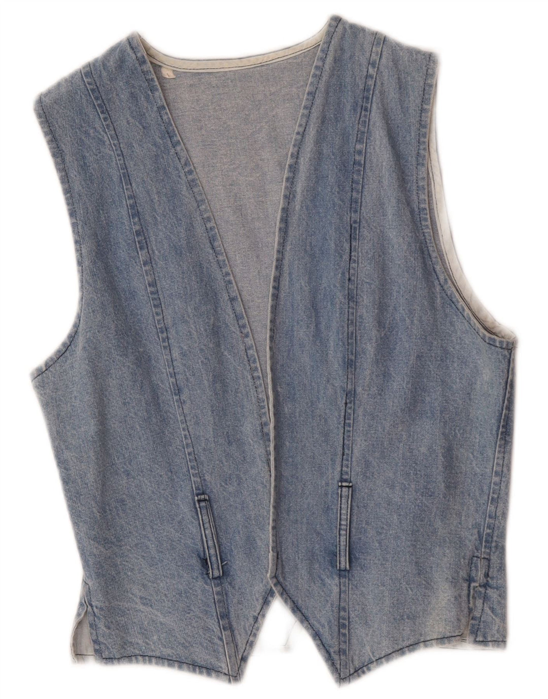 Vestă de blugi vintage pentru femei UK 14 Large Blue