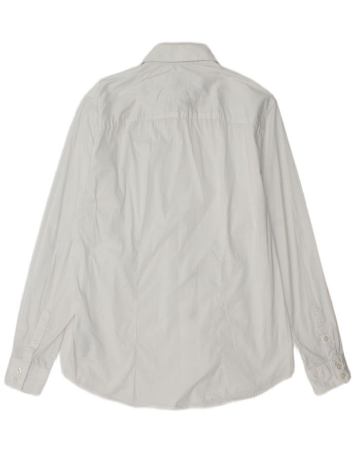 Cămașă Guess Slim Fit pentru bărbați, bumbac alb mediu