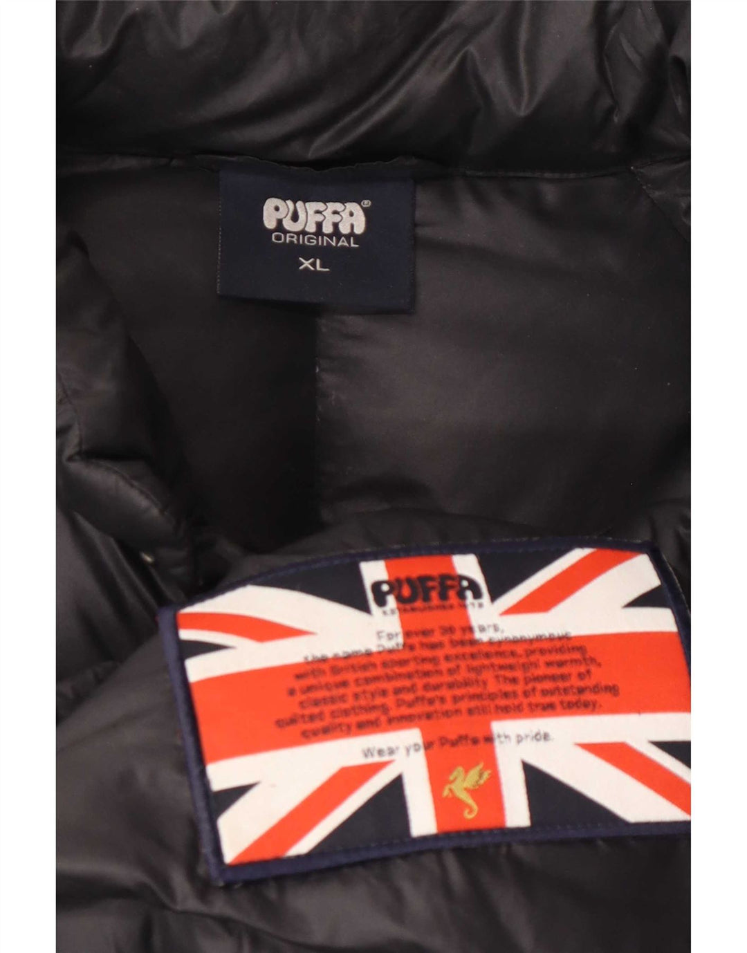 Jachetă căptușită pentru bărbați Puffa UK 42 XL Negru
