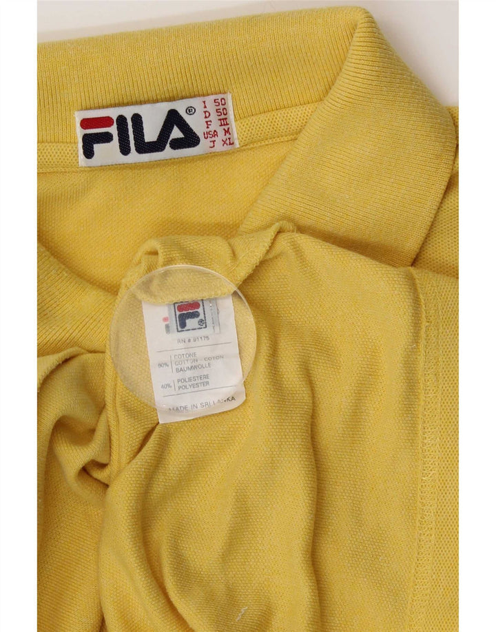 Tricou Polo Fila Bărbați IT 50 Bumbac Galben Mediu