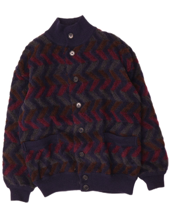 Pulover cardigan reversibil pentru bărbați Missoni IT 48 Medium Chevron bleumarin