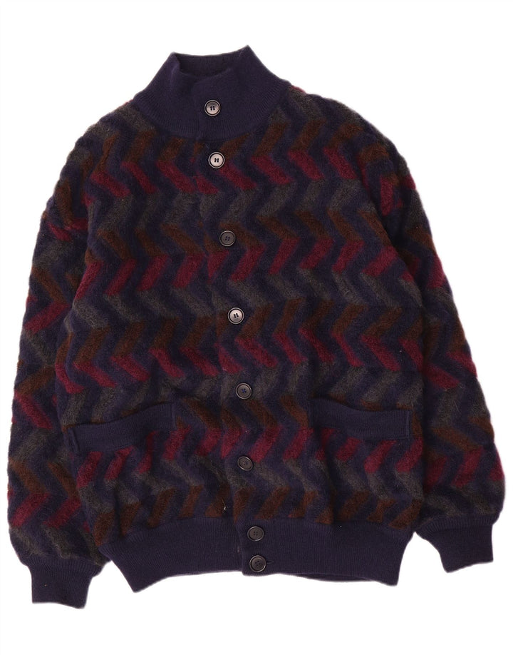 Pulover cardigan reversibil pentru bărbați Missoni IT 48 Medium Chevron bleumarin