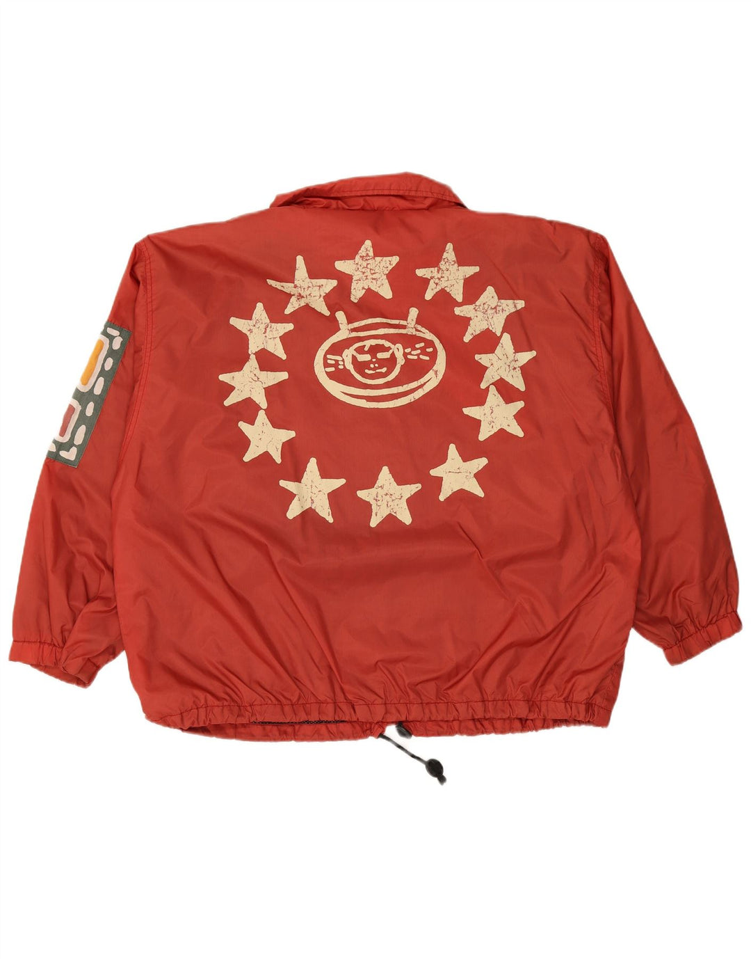 Jachetă de ploaie grafică pentru bărbați VINTAGE UK 44 2XL Nailon roșu