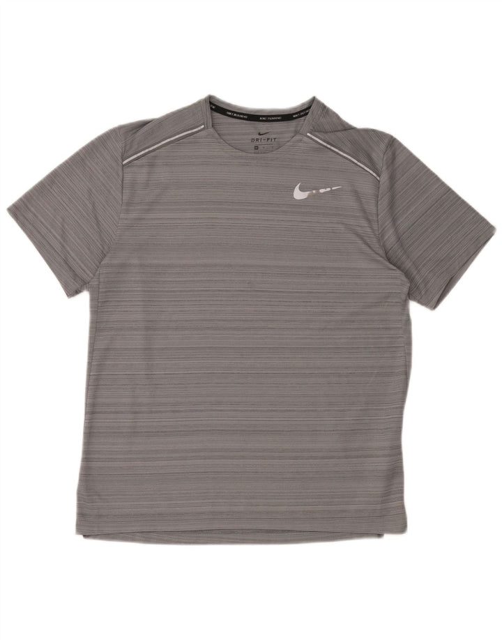 Tricou Nike Dri Fit pentru bărbați Top Mediu Gri Poliester cu dungi