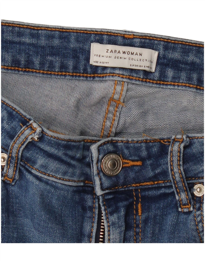Blugi slim pentru femei ZARA EU 38 Mici W28 L28 Albastru