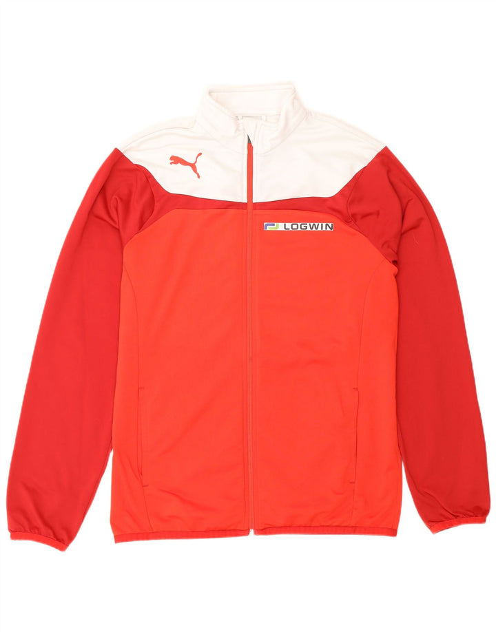 Jachetă de trening cu grafic Puma pentru băieți, 15-16 ani, roșu colorblock